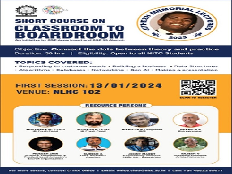 Short Term Course on Classroom to Boardroom
