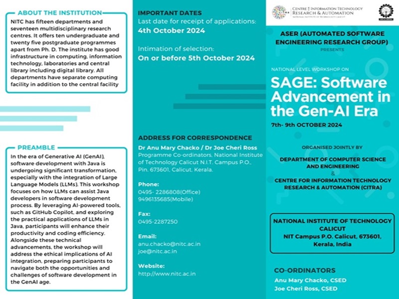 SAGE: Software Advancement in the Gen-AI Era